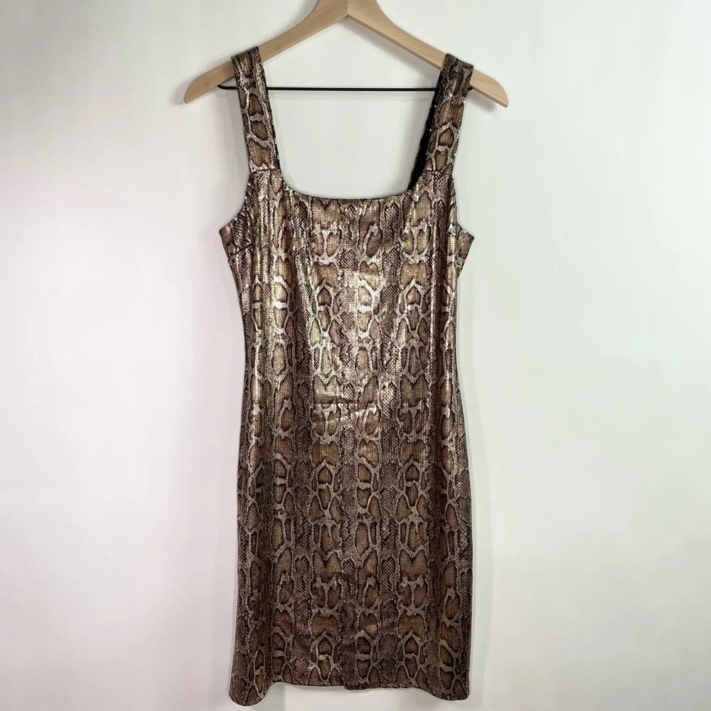 NWT L’AGENCE Auden #38 Snake Print Mini Dress M Medium - Picture 5 of 16